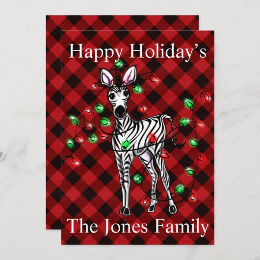 Elegante Weihnachten Zebra-Tinkelleuchten (Vorne/Hinten)