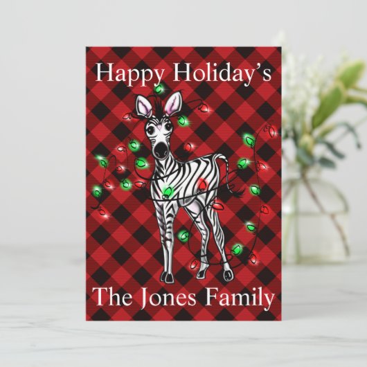 Elegante Weihnachten Zebra-Tinkelleuchten (Stehend Vorderseite)