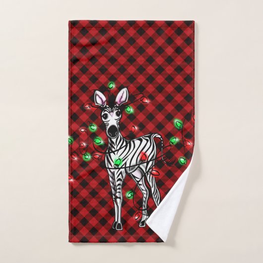 Elegante Weihnachten Zebra-Tinkelleuchten Badhandtuch Set (Handtuch)