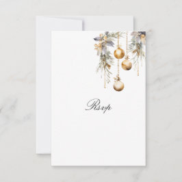 Elegante weihnachtliche RSVP-Karte RSVP Karte