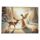 Elegante Weihnachts-Angel-Geschenktasche Große Geschenktüte (Rückseite)