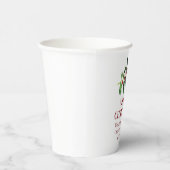 Elegante Weihnachts-Beeren Botanisch Schlicht Pappbecher (Rechts)