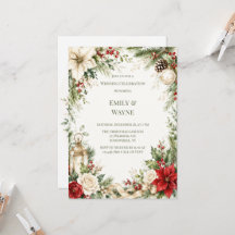 Elegante Weihnachts-Blumen-Hochzeitsfeier