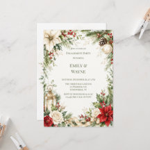 Elegante Weihnachts-Blumen-Hochzeitsfeier