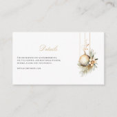 Elegante Weihnachts-Blumenwinterdetails Begleitkarte (Vorderseite)