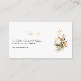 Elegante Weihnachts-Blumenwinterdetails Begleitkarte