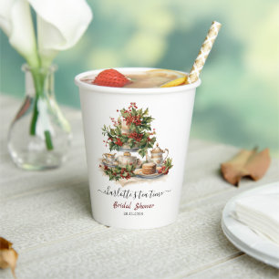 Elegante Weihnachts-Braut-Überraschungsparty zur T Pappbecher