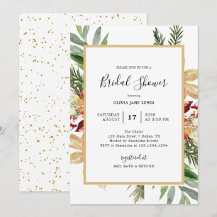 Elegante Weihnachts-Brautjungfern-Einladung Save The Date