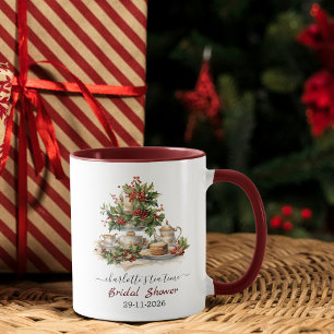 Elegante Weihnachts-Brautparty zur Teestunde Tasse