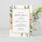 Elegante Weihnachts-Bridal-Dusche Einladung (Stehend Vorderseite)