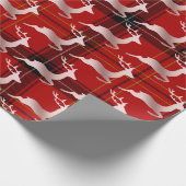 Elegante Weihnachts Buffalo Karierte Muster Rose G Geschenkpapier (Ecke)