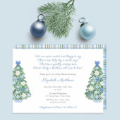 Elegante Weihnachts Chinoiserie Poem Boy Baby Show Einladung