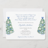 Elegante Weihnachts Chinoiserie Poem Boy Baby Show Einladung (Vorderseite)