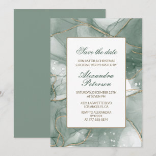 Elegante Weihnachts-Cocktailparty Save the Date Einladung