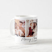 Elegante Weihnachts-Collage Kaffeetasse (Vorderseite Links)