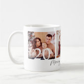 Elegante Weihnachts-Collage Kaffeetasse (Links)
