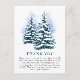 Elegante Weihnachts Corporate Danke Postkarte