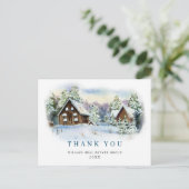 Elegante Weihnachts Corporate Danke Postkarte (Stehend Vorderseite)