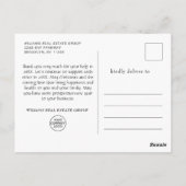 Elegante Weihnachts Corporate Danke Postkarte (Rückseite)