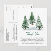 Elegante Weihnachts Corporate Danke Postkarte (Vorne/Hinten)