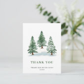 Elegante Weihnachts Corporate Danke Postkarte (Stehend Vorderseite)