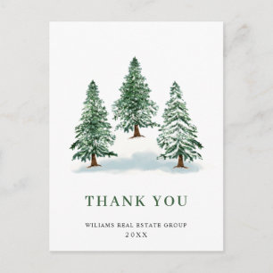 Elegante Weihnachts Corporate Danke Postkarte