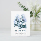 Elegante Weihnachts Corporate Danke Postkarte (Stehend Vorderseite)