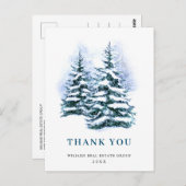 Elegante Weihnachts Corporate Danke Postkarte (Vorne/Hinten)