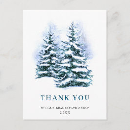 Elegante Weihnachts Corporate Danke Postkarte