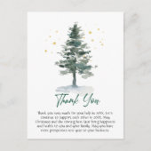 Elegante Weihnachts Corporate Danke Postkarte (Vorderseite)