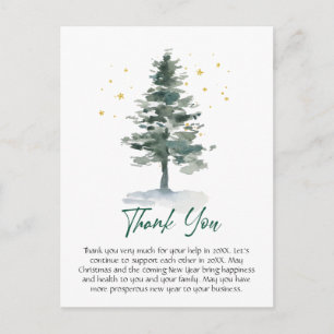 Elegante Weihnachts Corporate Danke Postkarte