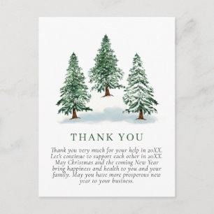 Elegante Weihnachts Corporate Danke Postkarte