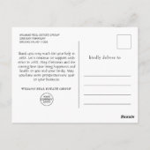 Elegante Weihnachts Corporate Danke Postkarte (Rückseite)