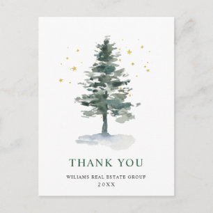 Elegante Weihnachts Corporate Danke Postkarte