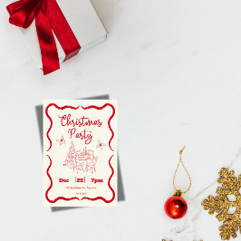 Elegante Weihnachts-Dinner-Einladung Einladung