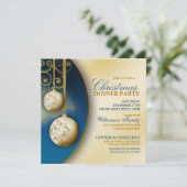 Elegante Weihnachts-Dinner Party Einladung (Stehend Vorderseite)