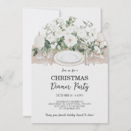 Elegante Weihnachts-Dinner Party Einladung