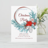 Elegante Weihnachts-Einladung Einladung (Stehend Vorderseite)