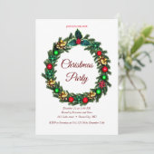 Elegante Weihnachts-Einladung Einladung (Stehend Vorderseite)