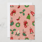 Elegante Weihnachts-Einladung Einladung (Rückseite)