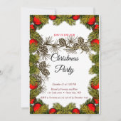 Elegante Weihnachts-Einladung Einladung (Vorderseite)