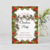 Elegante Weihnachts-Einladung Einladung (Stehend Vorderseite)