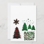 Elegante Weihnachts-Einladung Einladung (Rückseite)