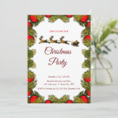 Elegante Weihnachts-Einladung Einladung (Stehend Vorderseite)