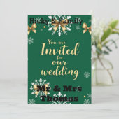 Elegante Weihnachts-Einladungskarte Einladung (Stehend Vorderseite)