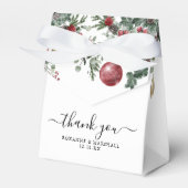 Elegante Weihnachts-Flora-Winter-Hochzeit Geschenkschachtel (Vorderseite)