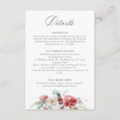 Elegante Weihnachts-Flora-Winter-Hochzeiten Detail Begleitkarte (Vorderseite)