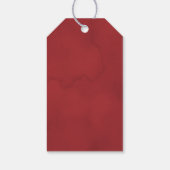 Elegante Weihnachts-Floral Winter Wedding Gefallen Geschenkanhänger (Rückseite)