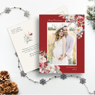 Elegante Weihnachts-Foto-Feiertags-Postkarte Postkarte