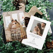 Elegante Weihnachts-Foto-Weihnachtskarte Einladung
